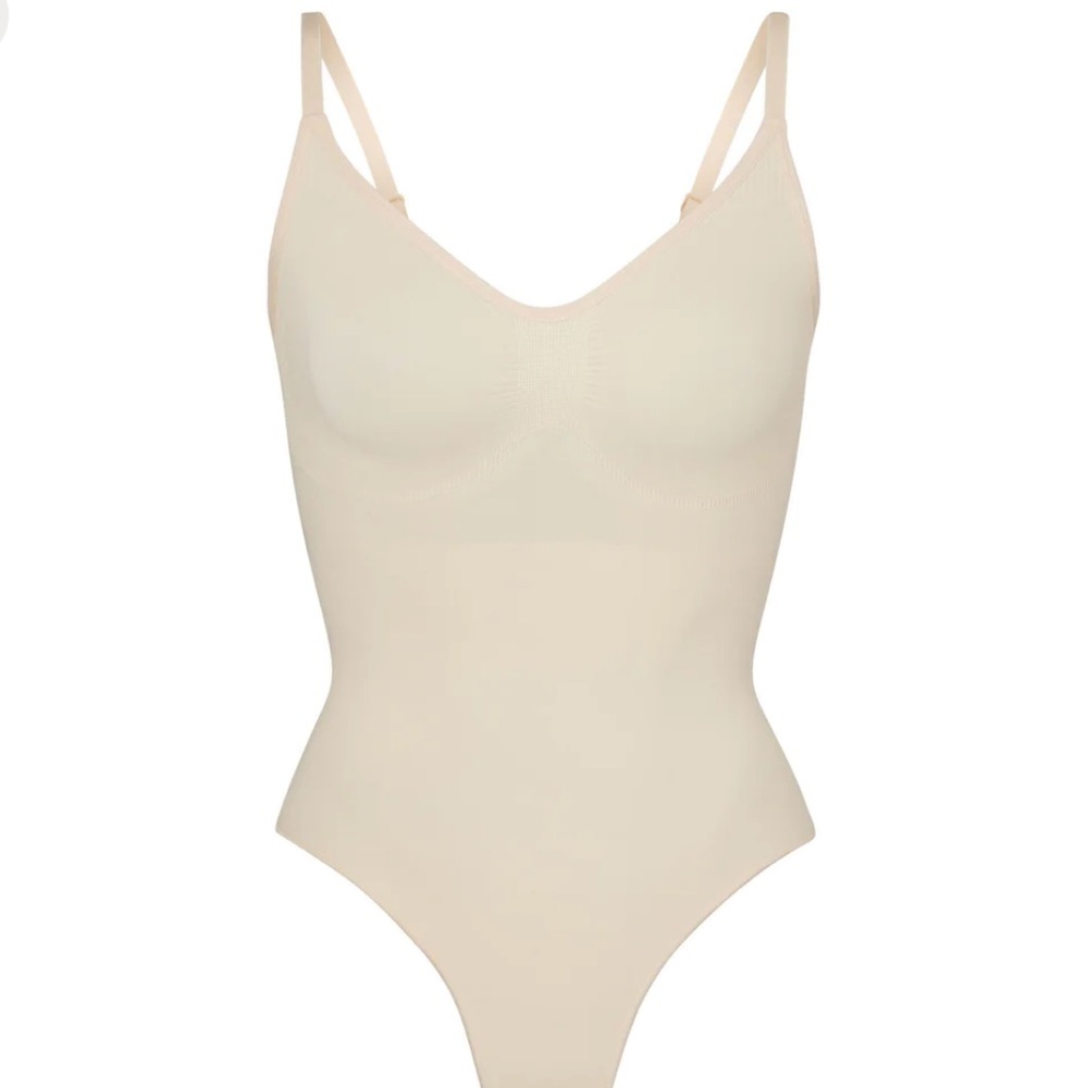 SKIMS Cream Shapewear Bodysuit